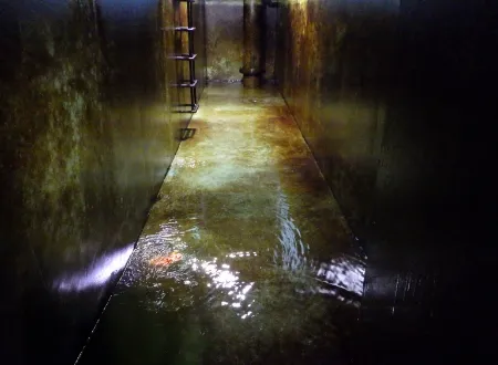 浄水場施設洗浄業務 作業前